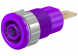 4 mm socket, flat plug connection, 12.2 mm, CAT III, purple, 23.3060-26