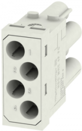 Socket contact insert, 4 pole, unequipped, crimp connection, with PE contact, 1428970000