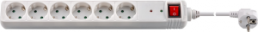 Outlet strip, 6-way, 1.4 m, 16 A, with surge protection, white, 51279