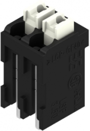 PCB terminal, 2 pole, pitch 3.5 mm, AWG 28-14, 12 A, spring-clamp connection, black, 1870640000