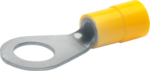Insulated ring cable lug, 4.0-6.0 mm², AWG 12 to 10, 4.3 mm, yellow