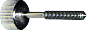 Knurled screw, M4, Ø 10 mm, 16 mm, brass