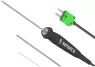 Piercing probe, analog precision thermocouple temperature sensor, 1 m silicone cable, sensor length 130 mm, -40 to 800 °C, thermocouple type K, AX131-IH3-130-L01-S-MF