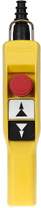 Pendant pushbutton, 2 pushbutton, 1 emergency stop/emergency off button, 4 Form A (N/O) + 1 Form B (N/C), latching, XACA2073