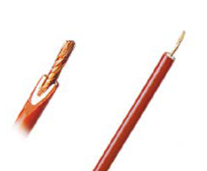 PVC high-voltage stranded wire, 0.75 mm², red, outer Ø 5.1 mm