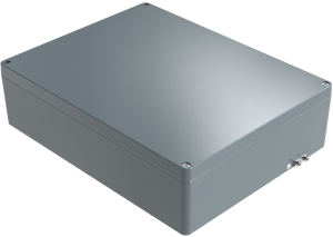 Aluminum EX enclosure, (L x W x H) 404 x 313 x 111 mm, gray (RAL 7001), IP66, 253140110