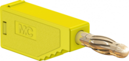 4 mm plug, solder connection, 1.0 mm², yellow, 22.2626-24