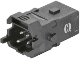 Pin contact insert, 1A, 3 pole, crimp connection, with PE contact, 09100032601
