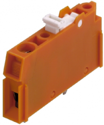 PCB terminal, 1 pole, pitch 5.08 mm, AWG 26-10, 15 A, screw connection, orange, 1755230000