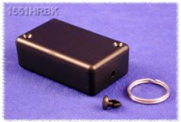 ABS miniature enclosure, (L x W x H) 60 x 35 x 20 mm, black (RAL 9005), IP54, 1551HRBK