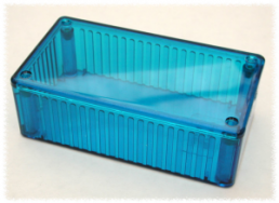 Polycarbonate enclosure, (L x W x H) 120 x 65 x 40 mm, blue/transparent, IP54, 1591CTBU