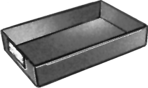 Stacking box, black, (L x W x D) 165 x 260 x 45 mm, A4-4N-6-10