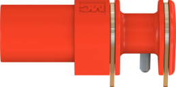 4 mm socket, solder connection, CAT III, red, 66.9040-22