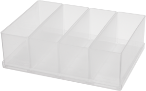 Compartment insert kit, transparent, (W x D) 220 x 160 mm, EINSATZ 80 4XBA8-2