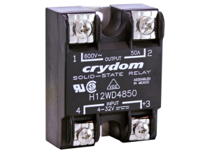 Solid state relay, 660 VAC, zero voltage switching, 4-32 VDC, 50 A, THT, H12WD4850PG