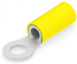Insulated ring cable lug, 2.6-6.6 mm², AWG 12 to 10, 5.25 mm, M5, yellow
