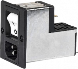 IEC plug C14, 50 to 60 Hz, 10 A, 250 VAC, faston plug 6.3 mm, 3-127-877