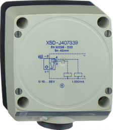 Inductive sensor XSD 80x80x40 - plastic - Sn40mm - 24..240VAC - terminals
