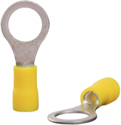 Insulated ring cable lug, 4.0-6.0 mm², 10.5 mm, M10, yellow