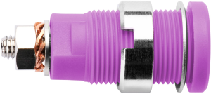 4 mm socket, screw connection, mounting Ø 12.2 mm, CAT III, purple, SEB 6445 NI / PVI