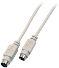 Mouse/keyboard extension cable, 2x PS/2, female/male, 2.0m, beige