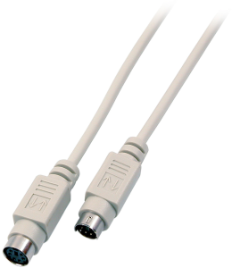 Mouse/keyboard extension cable, 2x PS/2, St.-Bu., 10.0m, beige