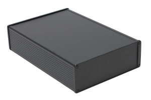 Aluminum enclosure, (L x W x H) 280 x 191 x 68 mm, black (RAL 9005), IP65, 1457U2801BK