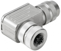 Socket, M12, 4 pole, screw connection, angled, 1803910000