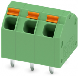 PCB terminal, 3 pole, pitch 15.47 mm, AWG 24-16, 9 A, spring-clamp connection, green, 1744442