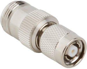 Coaxial adapter, 50 Ω, RP TNC plug to N socket, straight, 242131RP