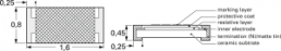 Resistor, thick film, SMD 0603 (1608), 330 mΩ, 0.1 W, ±1 %, RL0603FR-070R33L