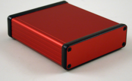 Aluminum enclosure, (L x W x H) 120 x 103 x 31 mm, red, IP54, 1455L1201RD