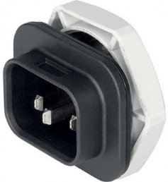Device plug S15, 3 pole, screw mounting, plug-in connection, white, 4312.0009