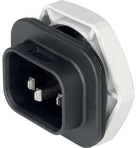 Device plug S15, 3 pole, screw mounting, plug-in connection, white, 4312.0007