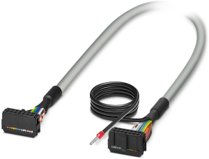 Connecting line, 3 m, IDC/FLK socket connector angled to IDC/FLK socket connector angled, 0.129 mm², AWG 26, 2299013