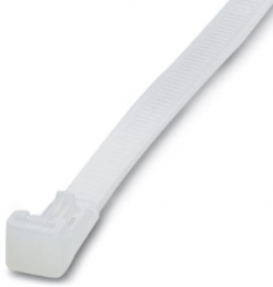 Cable tie, releasable, polyamide, (L x W) 200 x 7.5 mm, bundle-Ø 6 to 50 mm, transparent, -40 to 80 °C