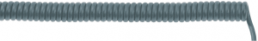 PUR spiral data cable, 0.3/1.2 m, 3-wire, 0.25 mm², gray, 73220347