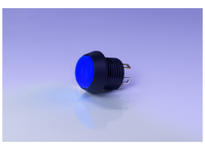 Push button, 1 pole, blue, illuminated , 0.4 A/32 V, mounting Ø 12 mm, IP67, FL12LB5