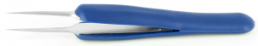 ESD tweezers, uninsulated, antimagnetic, stainless steel, 110 mm, 5.SA.DR.1