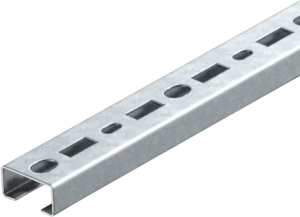 DIN rail, perforated, 18 mm, W 35 mm, steel, galvanized, 1104583