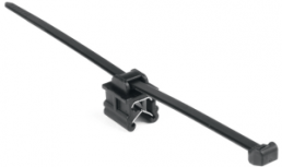 Edge clip, max. bundle Ø 22 mm, polyamide, heat stabilized, black, (L x W x H) 15 x 11 x 17.8 mm