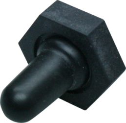 Rubber sealing cap, Ø 8.5 mm, (H) 24.5 mm, black, for toggle switch, 343.001.023