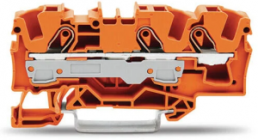 3-wire feed-through terminal, spring-clamp connection, 0.5-10 mm², 1 pole, 41 A, 8 kV, orange, 2006-1302