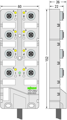 757-284/000-005 WAGO Sensor-Actuator Distribution Boxes Image 2