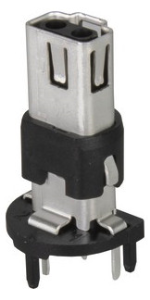 Panel socket, M12, 2 pole, solder connection, straight, 21033392201