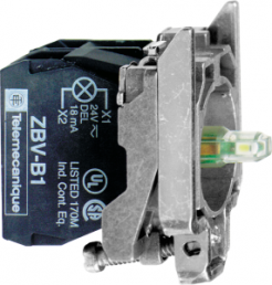 Auxiliary switch block, 1 Form A (N/O) + 1 Form B (N/C), 240 V, 3 A, ZB4BW0G15