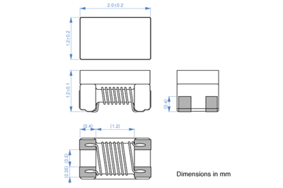 ACM2012H-381-2P-T05 TDK Interference suppression filter Image 2