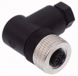 Socket, M12, 4 pole, screw connection, angled, 756-9214/040-000