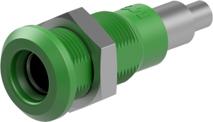 4 mm socket, solder connection, mounting Ø 8.1 mm, green, 64.3042-25