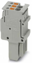Plug, push-in connection, 0.14-1.5 mm², 3 pole, 17.5 A, 6 kV, gray, 3212523